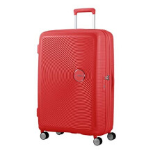American Tourister Soundbox - Spinner Large Expandable Suitcase, 77 cm, 110 liters, Red (Coral Red)