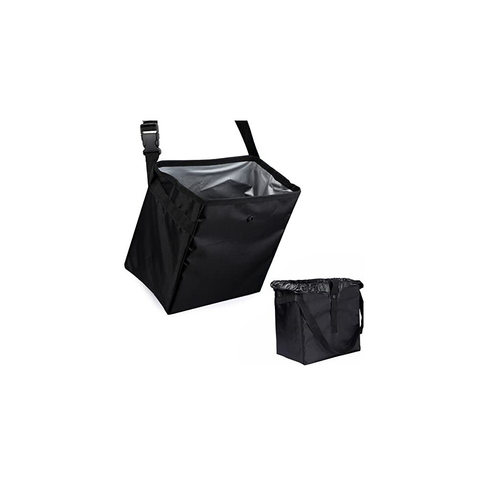 Uoking Car Bin, Hanging Car Trash Bag, Foldable Portable Waterproof And Leak-Proof Rubbish Container For Car/Suv/Truck/Minivan, Road Trip Gift Black 783911843323