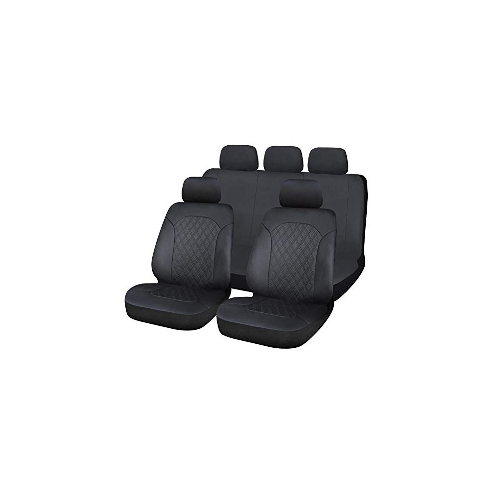 Ukb4c Leatherette Full Set Front & Rear Car Seat Covers For Renault Clio All Models 5059300657174