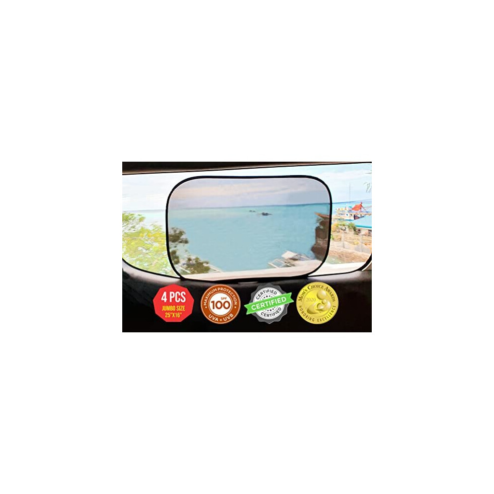 Car Window Shades -Certified Rv Window Shade Blocking 99.95% Uvr-Award Winning Car Window Shade For Baby -Premium Camper Accessories Kinder Fluff