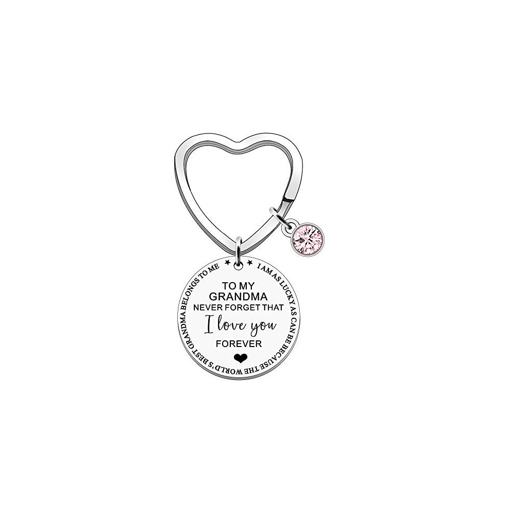 FMCC Grandma Gifts Mothers Day Gifts for Grandma Best Grandma Keyring Grandma Birthday Christmas Present from Grandchildren Never Forget That I Love