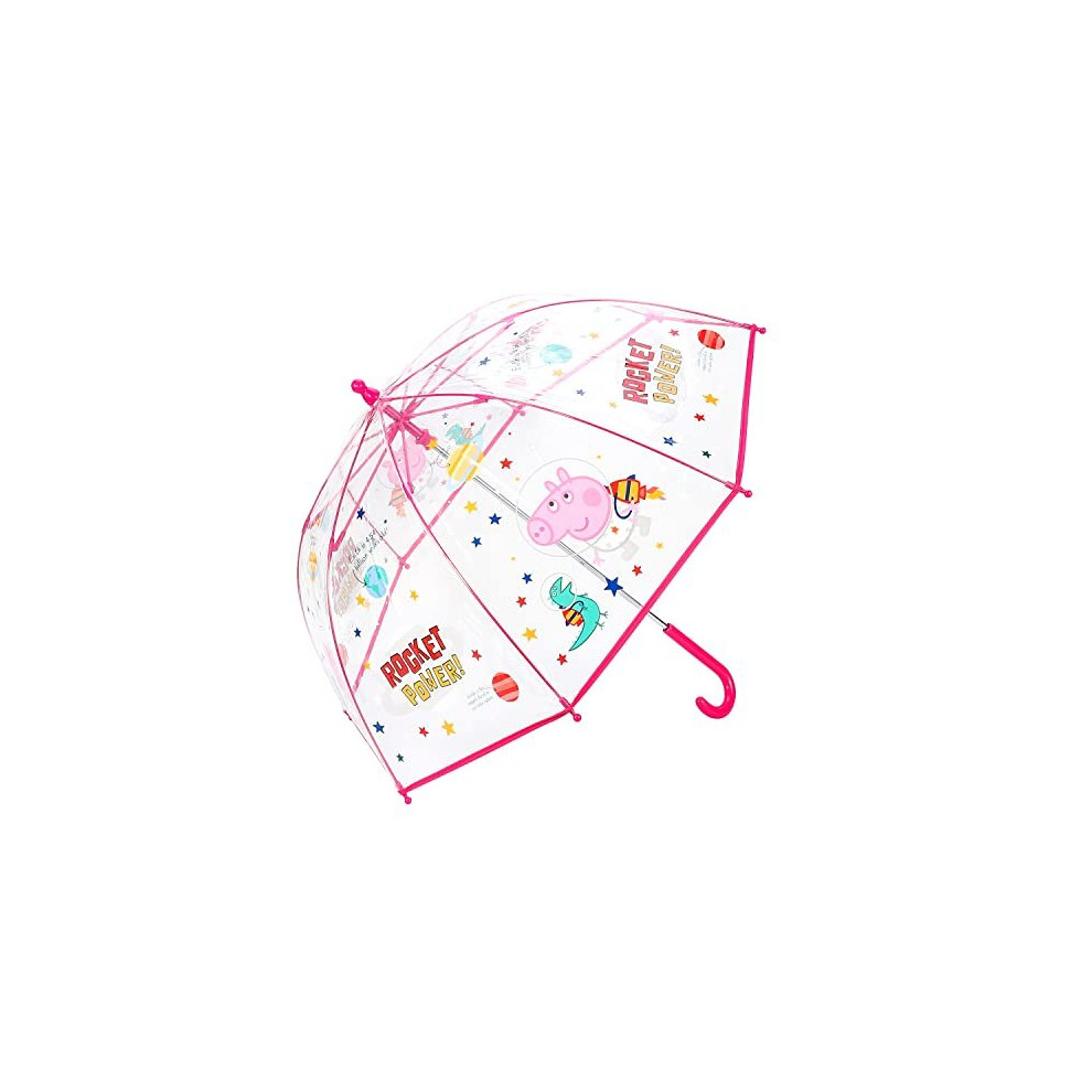 Templar Peppa Pig Dome Umbrella for Kids Childrens Boys Girls Brolly with Safety Opening