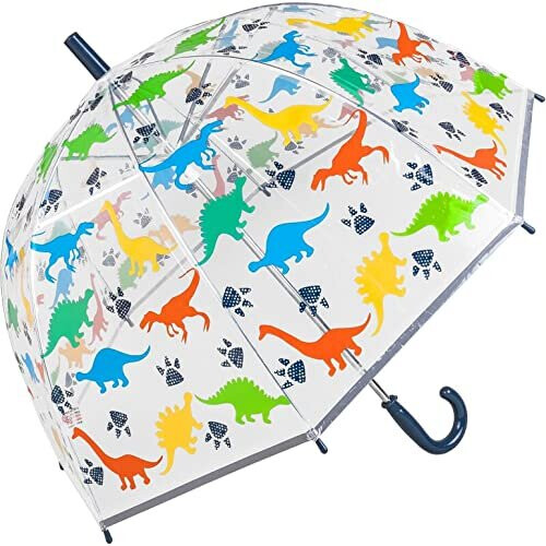 X-Brella Childrens Dinosaur Clear Dome Umbrella