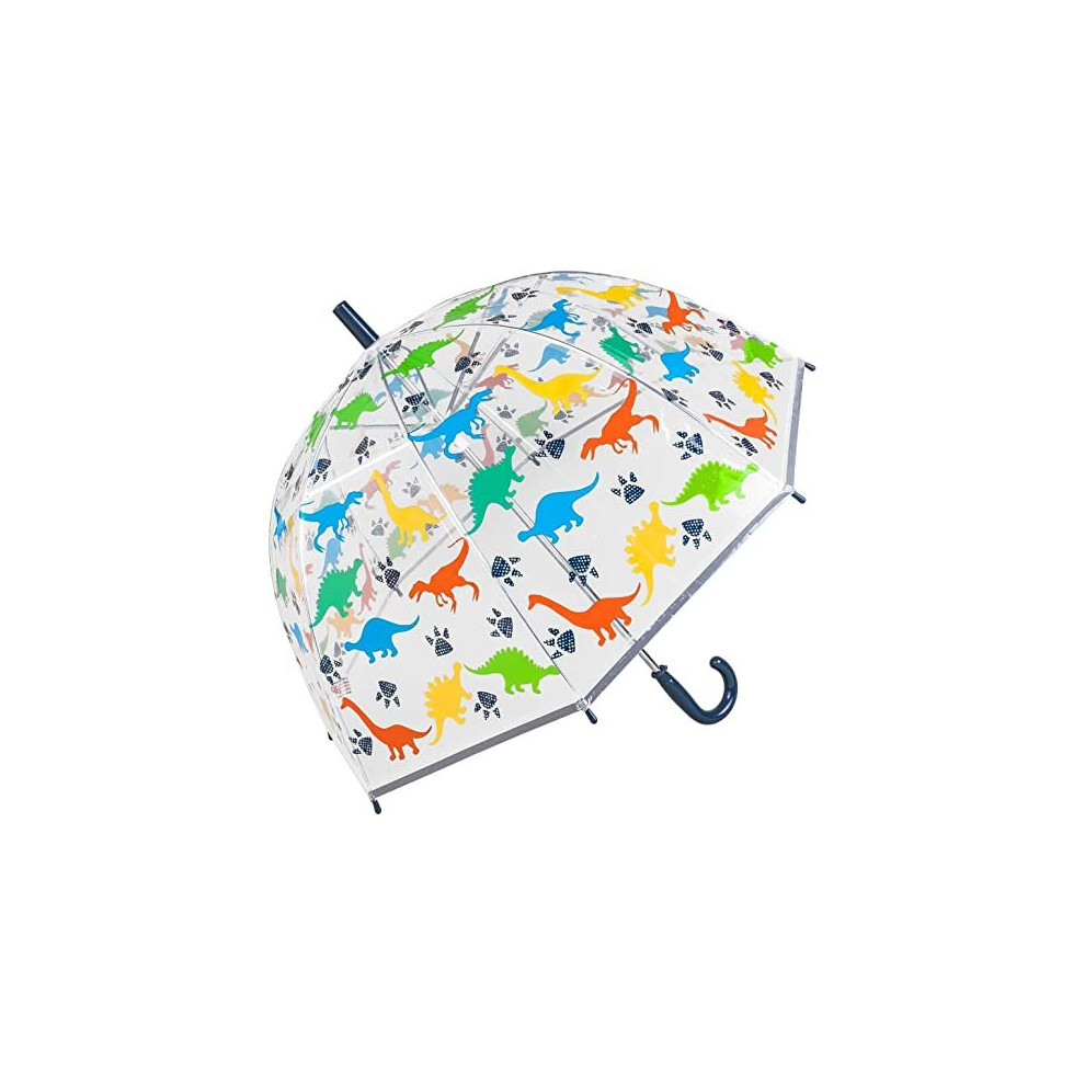 Childrens Dinosaur Clear Dome Umbrella