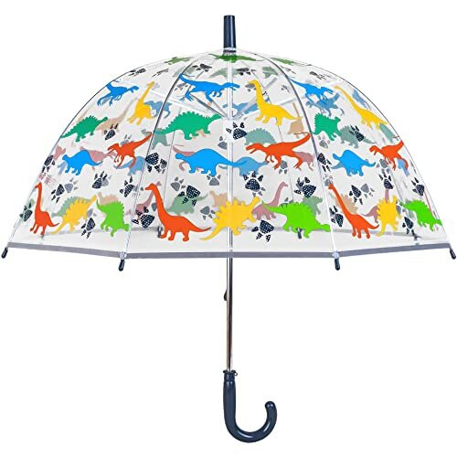 X-Brella Childrens Dinosaur Clear Dome Umbrella 1