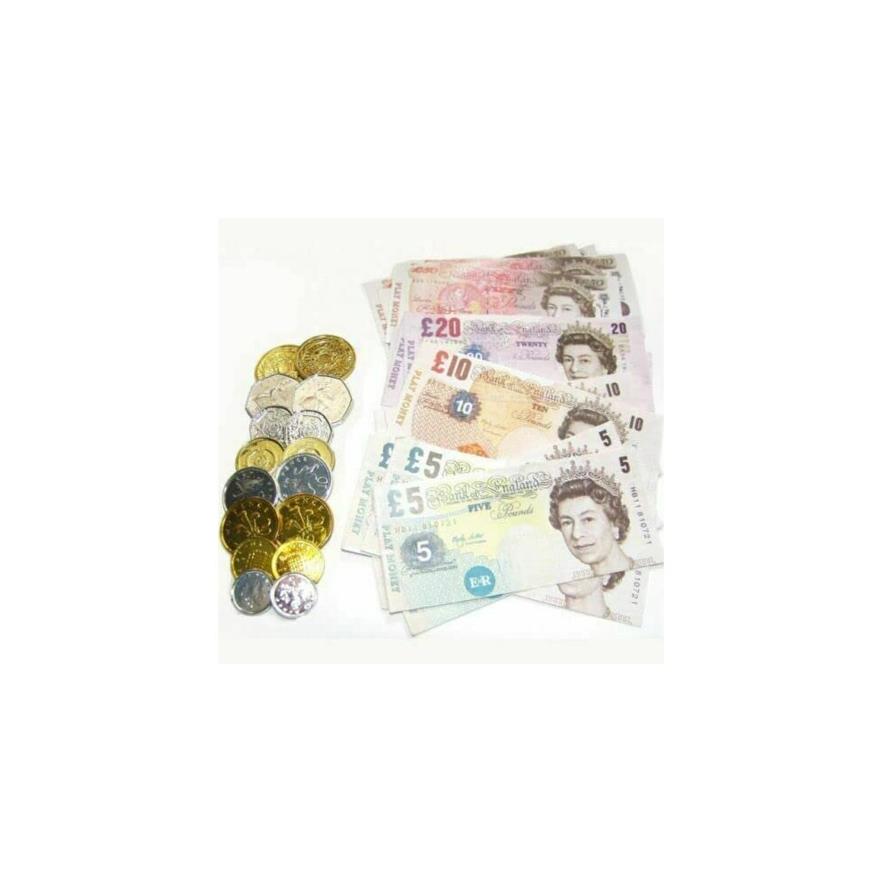 JKG? Pound Sterling Pretend Play Money Notes and Coins for Children | Fake UK Currency Toy Banknotes Educational Learning Game | Kids Role Play Shop &