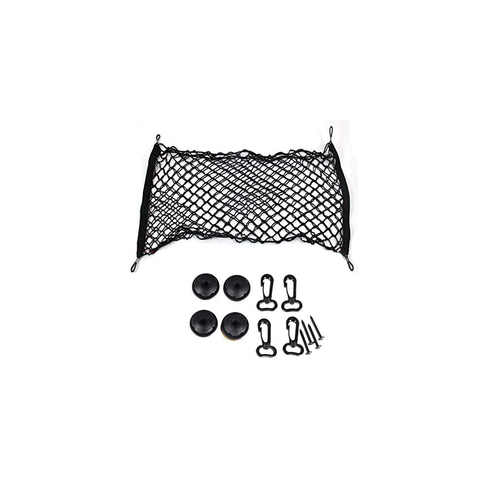 Cargo Net,Organizer Net Heavy Duty,70 X 120 Cm Nylon Mesh,Elastic Stringwith 6 Carabiners + 6 Hooks,For Car Interior Roof Storage,Luggage,Rear 759663825443