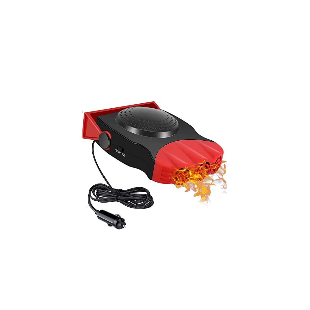 Dsliha Car Heater Defroster, 12V Portable Car Heater, 150W Car Windscreen Heater Defogger Defrosts, Automobile Windscreen Fan Heater That Plug Into 766647967372