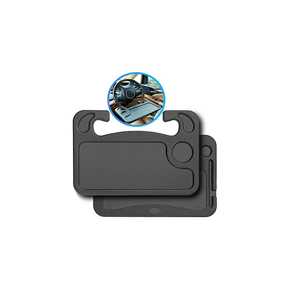 Car Steering Wheel Tray, Car Table Steering Wheel Desk And Vehicle Seat Mount Notebook Car Desk, Car Tray For Eating Cup Holder, Fits Most Vehicles Light 038775450249