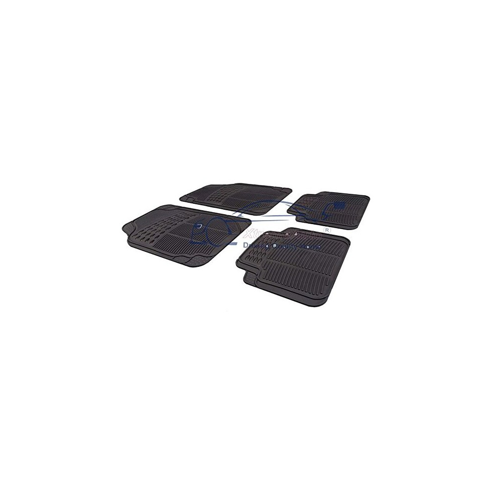 Xtremeauto? Universal Full Rubber 4 Piece Heavy Duty Non-Slip Car Floor Well Mat 5054225393206
