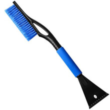 WIN.MAX Ice Scraper & Snow Brush 2in1 with non-slip Comfort Soft Grip Car Windscreen Cleaner Snow Remover and De-icer Tool (Blue)
