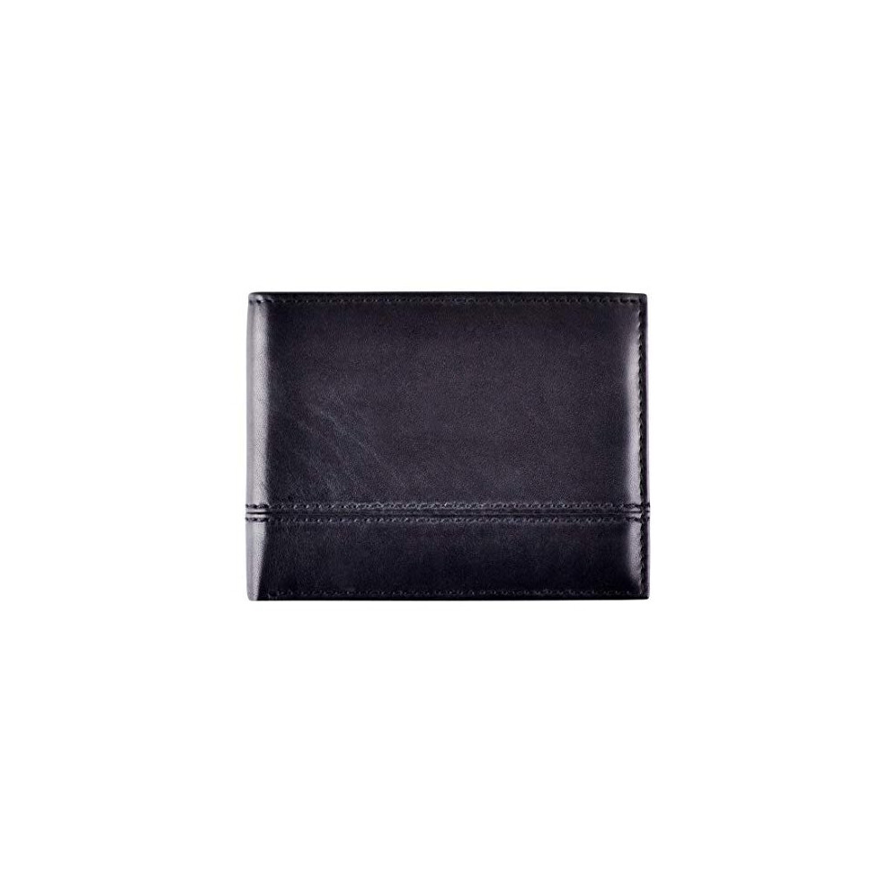 Bull Guard RFID Blocking Wallet with Removable ID (Classic Black with Coin Pocket)