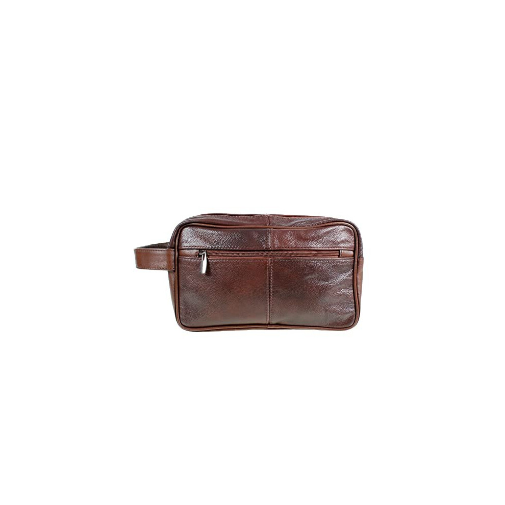 Washbag Toiletry Bag for Men, Leather, for Personal Toilet Items/Travel/Holiday/Night Away/Weekend Black