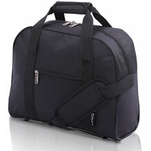 Aerolite 40x30x15 Under-Seat Holdall (18L) - New 2022 Improved, Fits British Airways, EasyJet, Virgin Atlantic, KLM, Black