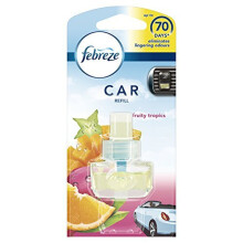 Febreze Car Air Freshener Refill, Odour Eliminator, Fruity Tropics, 42 ml (7 x 6)