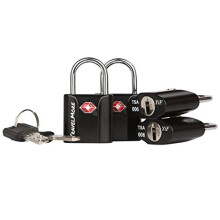 4 Pack TSA Approved Luggage Key Locks for Travel ? Lock with Keys - Black
