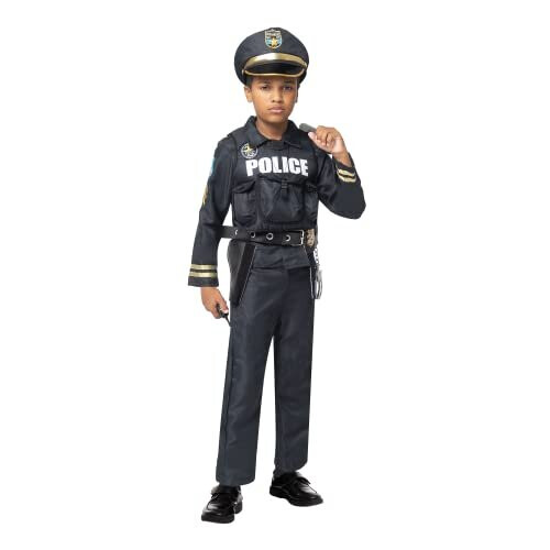 Spooktacular Creations Police Costume for Kids (Boys) in Dark Premium