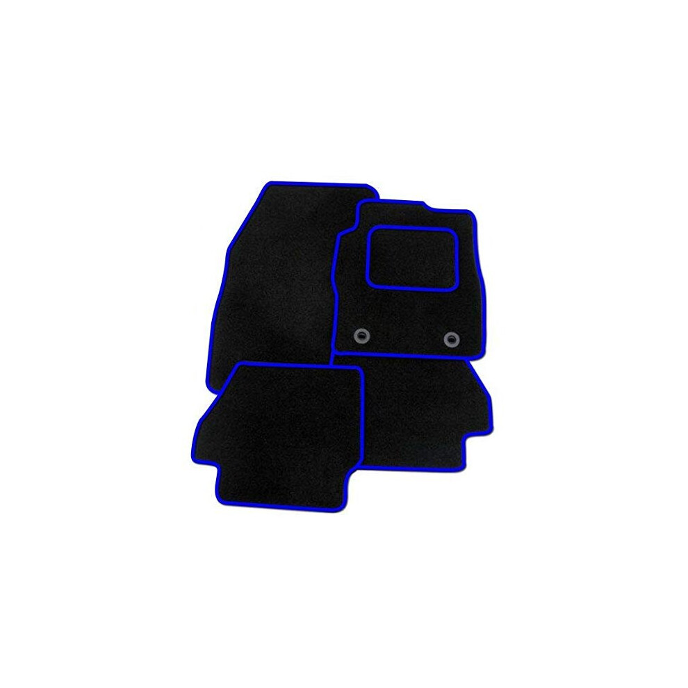Tailored For Hyundai Tucson (2015 On) - Premium Genuine Tailored Exact Fit Carpet Car Mats - Mat + Trim Black/Blue 5051174778368