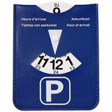 Kangaro K-0035D220 Parking Disc in Blue Faux Leather Holder