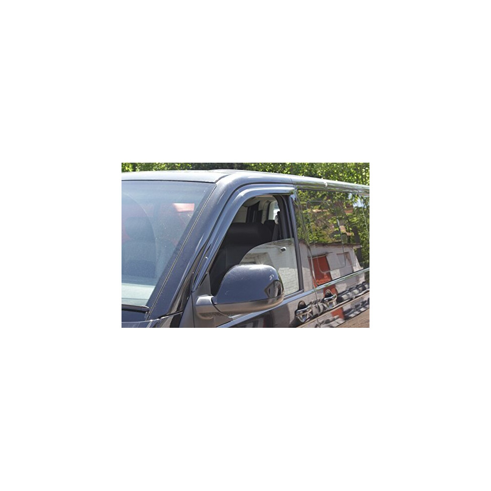 Auto Clover Wind Deflectors Set (2 Pieces) Compatible With Transporter T5 T6 8809248634716