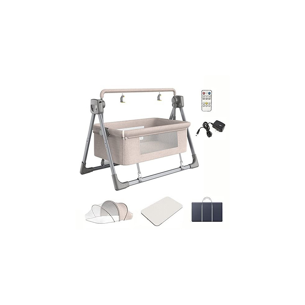 Rocking Chair Electric Cradle Baby Swing Bed,Electric Swing,Baby Rocker,Adjustable Bedside Cribs,Automatic Recliner Crib Basket, Safe Bed,Best Soldax