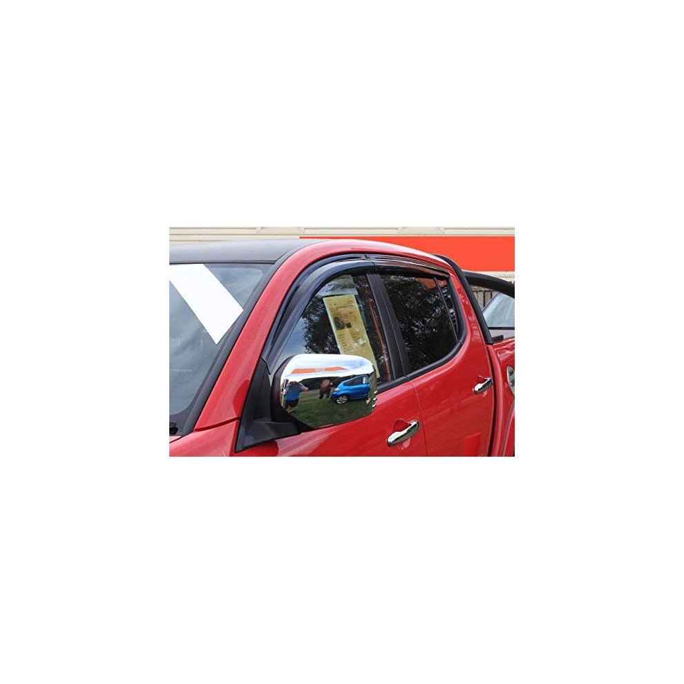 Auto Clover Wind Deflectors Set For Mitsubishi L200 2006-2015 Double Cab (4 Pieces) 8809136841943