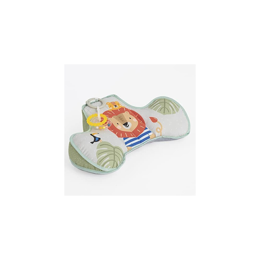 Taf12895 Savannah Tummy Time Developmental Super Soft Nursery Support Pillow. Includes Detachable Rattle Toy Suitable For Newborn Baby Boys & Taf Toys