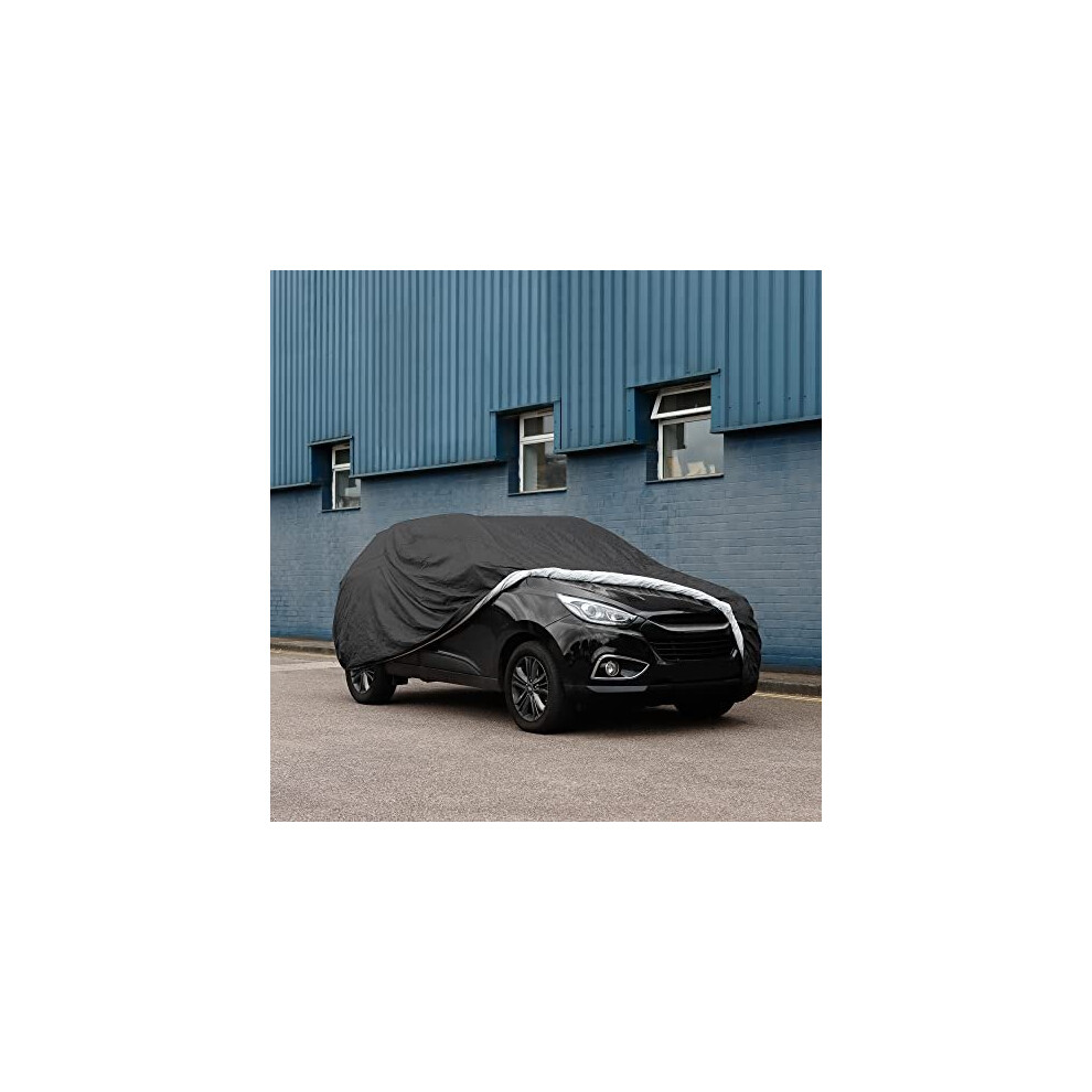 Streetwize ? Heavy Duty Water Resistant Fully Breathable Car Covers, - Uv Protection Paint Protection Auto Cover ? Elasticated With Storage Bag Black 5026637685606