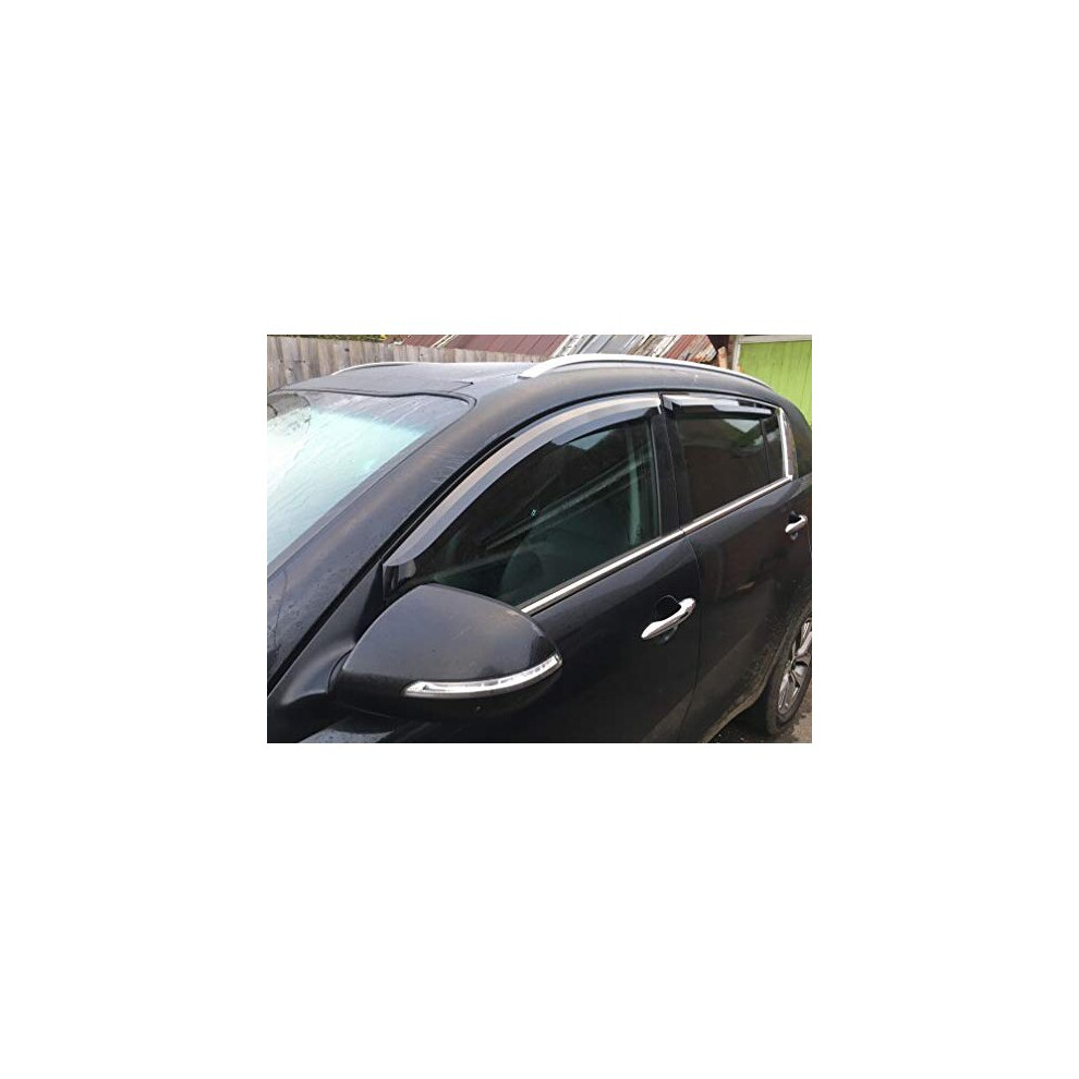 Auto Clover Wind Deflectors Set For Kia Sportage 2010-2015 (4 Pieces) 8809136841196