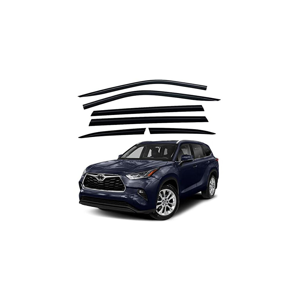 Auto Clover Wind Deflectors Set For Toyota Highlander 2021+ (6 Pieces) 8809674902588
