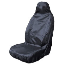UK Made Heavy-Duty Black Waterproof Driver Front Seat Cover - Single, Airbag Friendly