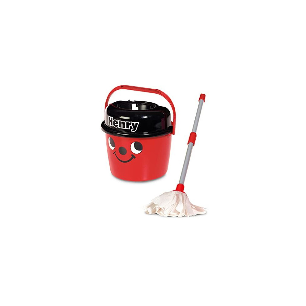 Casdon Henry Mop & Bucket | Branded Toy Cleaning Set For Children Aged 3+ | Features Henry?s Cheeky Face For Lots Of Cleaning Fun! (65650)