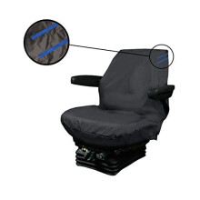 Xtremeauto Waterproof Seat Cover For Telehandler, Skidsteer Loader, Dumper Truck, Roller Compactor, Bulldozer (Blue)