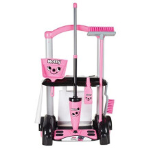 Casdon Hetty Cleaning Trolley | Hetty-Inspired Toy Cleaning Trolley For Children Aged 3+ | Wheels Around From Room To Room!, Pink, 44 x 27 x 12 cm