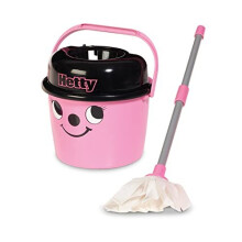 Casdon Hetty Mop & Bucket | Branded Toy Cleaning Set For Children Aged 3+ | Features Hetty?s Cute Face For Lots Of Cleaning Fun! (65750)