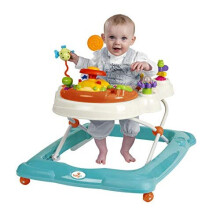 Babylo Twist About Baby Walker with Activities and Electronic Games, Height Adjustable and 120 Degree Padded Swivel seat