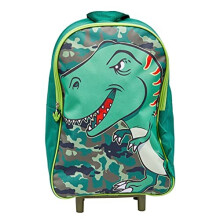 HTUK Dinosaur Wheeled Bag Dinosaur Suitcase for Boys, Kids Trolley Hand Luggage with 2 Wheels, Practical Carry On Suitcase, Children Toddlers Travel