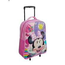 trolleys Kids Cabin Bag Suitcase with Wheels and Telescopic Handle - Ideal for Short Breaks, Holidays, sleepovers and School Trips (Minnie Mouse)