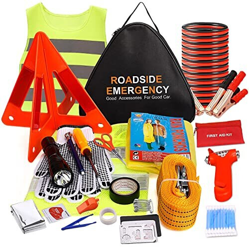 Emergency Breakdown Kit, 76 in 1 Multifunctional Roadside Assistance