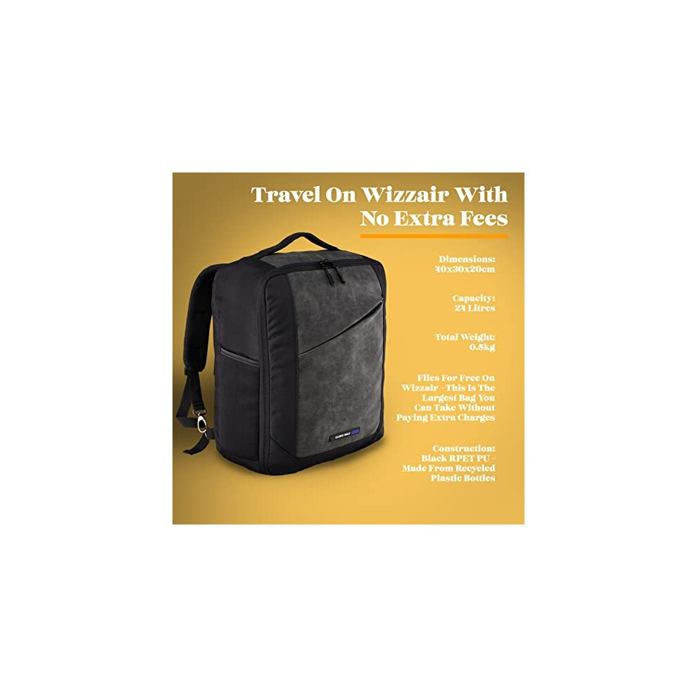 Cabin Max Manhattan 40x30x20cm Backpack 24L Recycled Fabric Flight