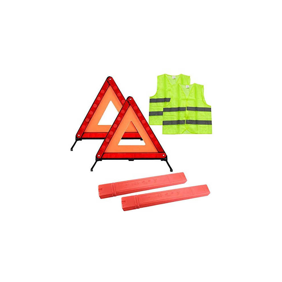 Tourking Warning Triangle Kit Foldable Safety Triangle Kit Car Emergency Roadside Kit With Warning Triangle And Reflective Safety Vest 030391506911