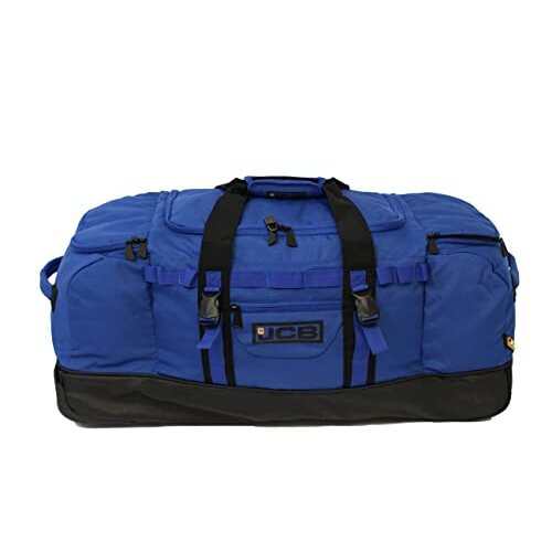 JCB Men's Wheeled Holdall Duffle Bag Royal Blue WaterResistant