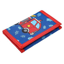 RFID Wallet, Cute Cartoon Wallet with Zipper for Kids, Fire Truck