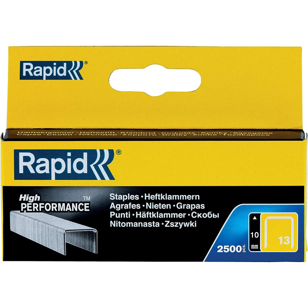 Rapid High Performance Staples, No.13, Leg Length 10 Mm, 11840625 - 2500 Pieces 7313469013096