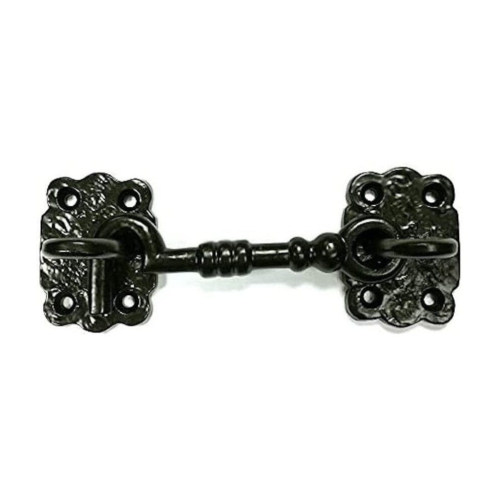 Merriway Bh01580 Cabin Eye Hooks, 100Mm (4 Inch) - Black Antique 5013249348401