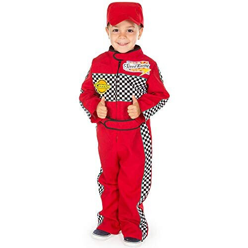 F1 Racing Driver Costume Kids 3-5 Years, High Quality, Red Racing Suit ...