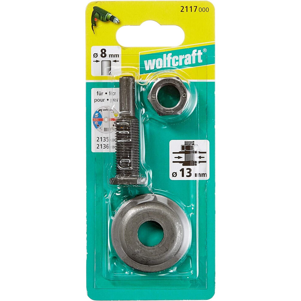 Wolfcraft 2117 Arbor 13Mm X 8Mm Shank
