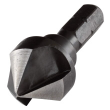 Wolfcraft (L) fresa de encastrar HSS a 6 vástago hexagonal, 3 filos PACK 1