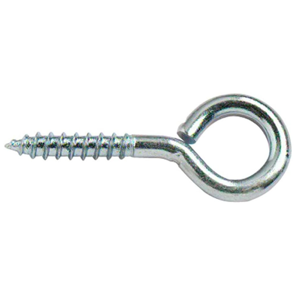 Merriway Bh01679 45Mm (1.3/4 Inch) Bzp Steel Screw In Eye Bolts - Pack Of 10 5013249349392