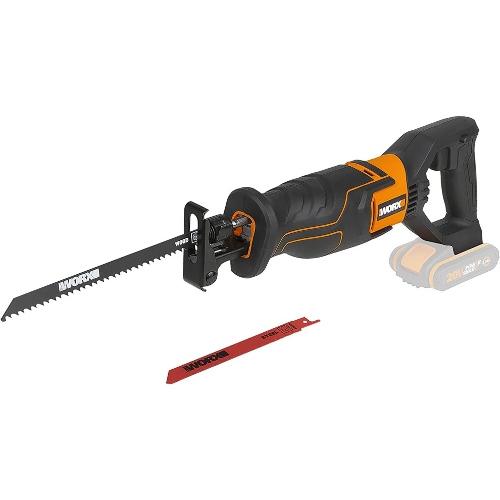 Worx Wx500.9 18V (20V Max) Cordless Reciprocating Saw - Bare Unit